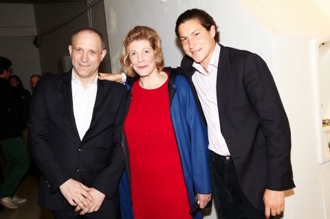 David Rimanelli, Agnes Gund e Vito Schnabel all'opening di DSM-V, New York 2013 - photo Bek Andersen - Courtesy Vito Schnabel