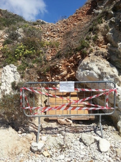 Cala Rotonda, Favignana - il sito sotto sequestro