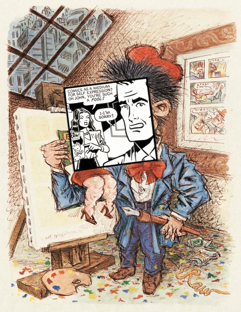 Art Spiegelman, cover art for Print magazine, May/June 1981, watercolor, ink, and collage on paper. Copyright © 1981 by Art Spiegelman. Used by permission of the artist and The Wylie Agency LLC.  Courtesy Drawn + Quarterly