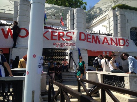 L'occupazione della Fondazione Guggenheim a Venezia