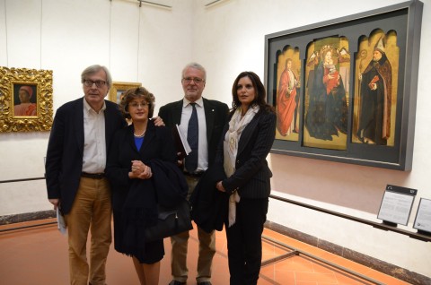 La presentazione del trittico di Antonello da Messina ricomposto, agli Uffizi