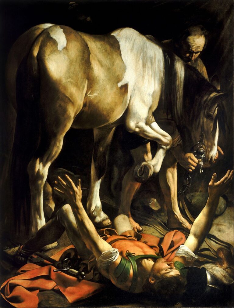 Caravaggio, Conversione di san Paolo, 1600, Basilica di Santa Maria del Popolo, Roma. photo via Wikipedia