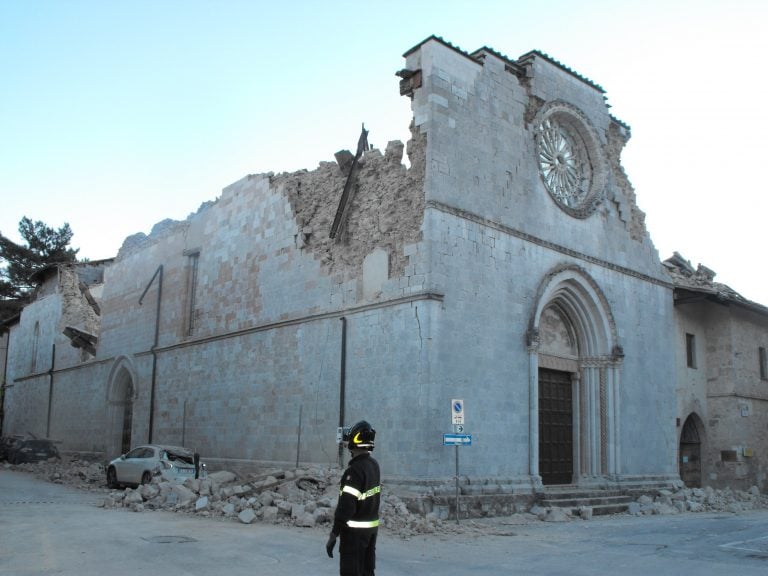 La chiesa di San Francesco, Norcia (foto Massimo Mattioli)