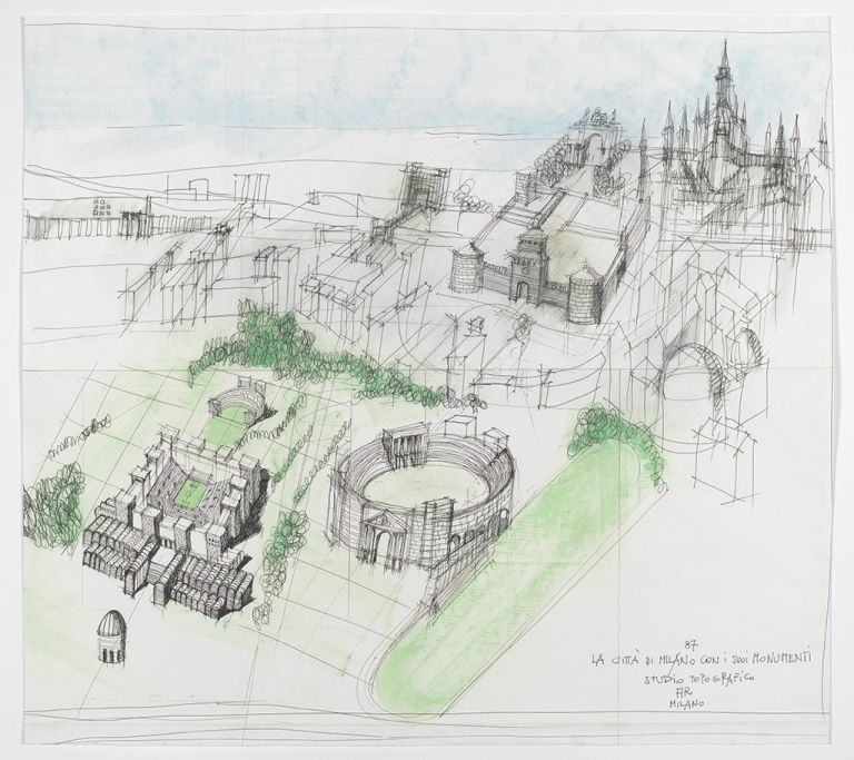 Aldo Rossi, La città di Milano con i suoi monumenti. Studio topografico, 1987