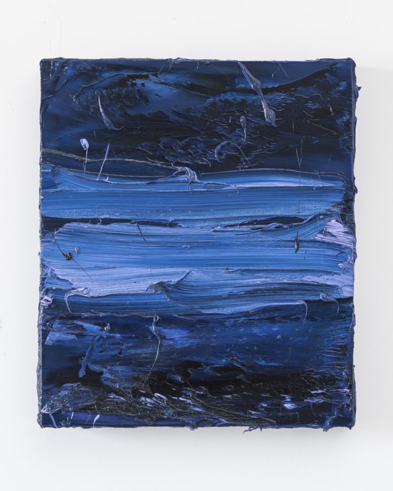 Jason Martin, Untitled (Prussian blue Cobalt violet), 2017