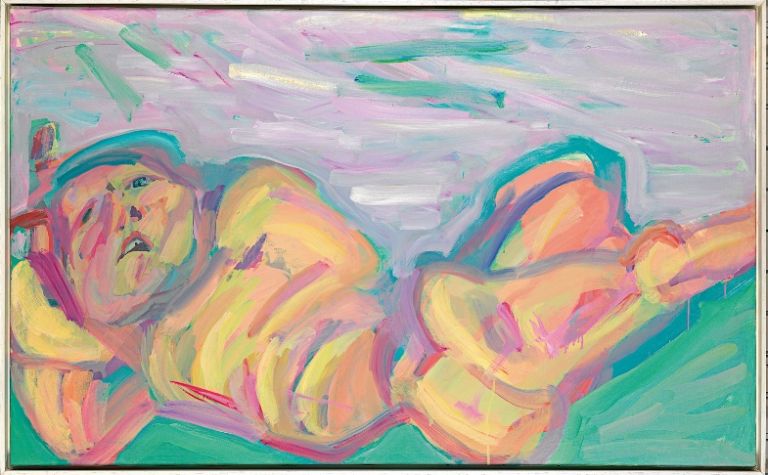 Maria Lassnig, Die Liegende, 1982. Albertina, Vienna. The Essl Collection