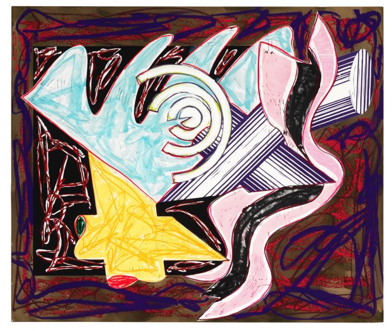 Frank Stella, A Hungry Cat Ate Up the Goat. Illustrations After El Lissitzky's Had Gadya, 1984