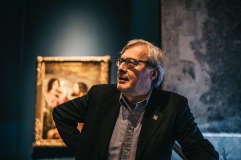 Vittorio Sgarbi a Castello Ursino, Catania 2017