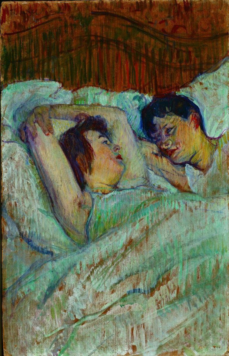 Henri de Toulouse-Lautrec, Au lit, 1892, olio su cartone, Foundation E.G. Bührle Collection, Zurigo