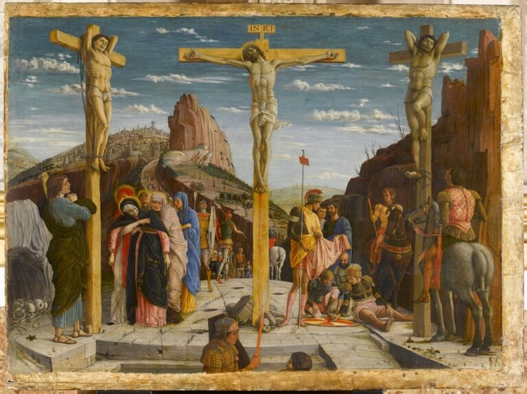 Andrea Mantegna, La Crocifissione 1456 ©RMN-Grand-Palais-musée-du-Louvre-Thierry-Le-Mage
