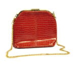 Valentino, borsa in pelle rossa, anni '80, pelle, 20x23x8 cm, Casa Melato ai Coronari, Roma. ©Matteo Smolizza