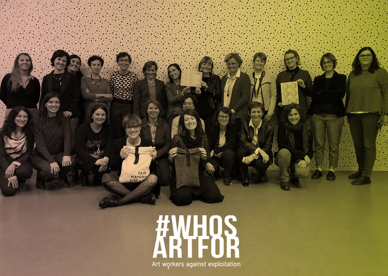 Lavoratori dell’arte contro lo sfruttamento. Al via #Whosartfor, il crowdfunding per libro e premi