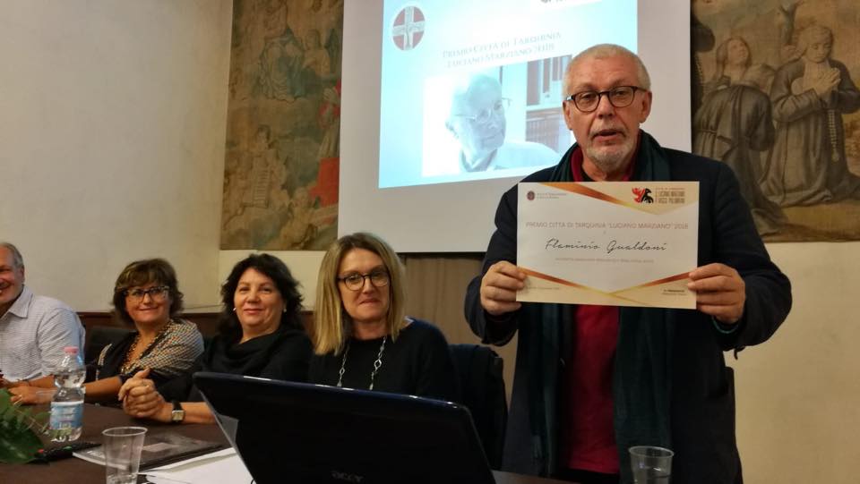 Daniela Muratti, Mariastella Margozzi, Claudia Casali, e Flaminio Gualdoni durante la premiazione