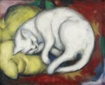 Franz Marc, Il gatto bianco, 1912. Kunstmuseum Moritzburg Halle (Saale), Kulturstiftung Sachsen Anhalt. Photo © Punctum Bertram Kober