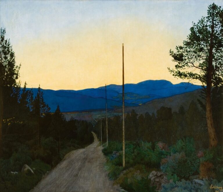 Harald Oskar Sohlberg, Strada di campagna, 1905. Collezione privata. Photo courtesy Thomas Widerberg