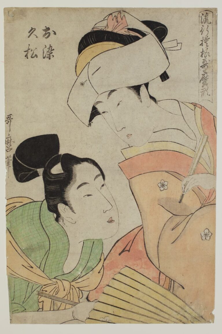 Kitagawa Utamaro, Persone eleganti nello stile di Utamaro, 1801 ca. Privatbesitz, Vienna ©Alistair fuller/www.alistairfuller.com