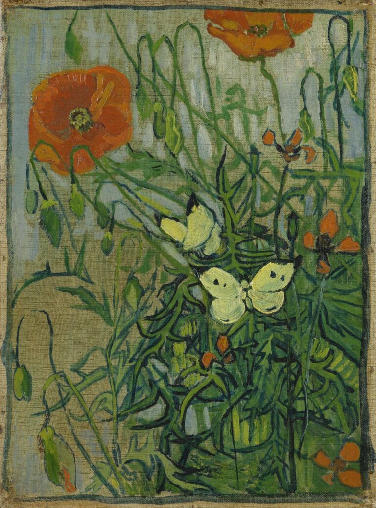 Vincent van Gogh, Farfalle e papaveri, 1889. Van Gogh Museum, Amsterdam (Vincent van Gogh Foundation)