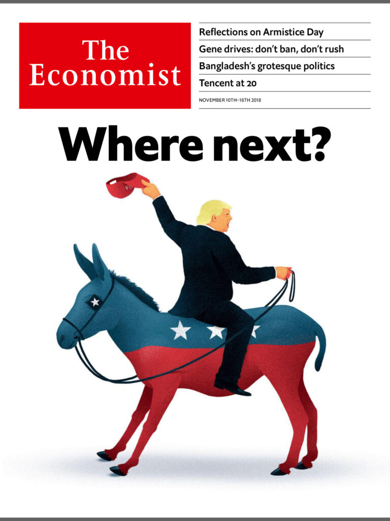 La copertina dell'Economist del 10 novembre 2018