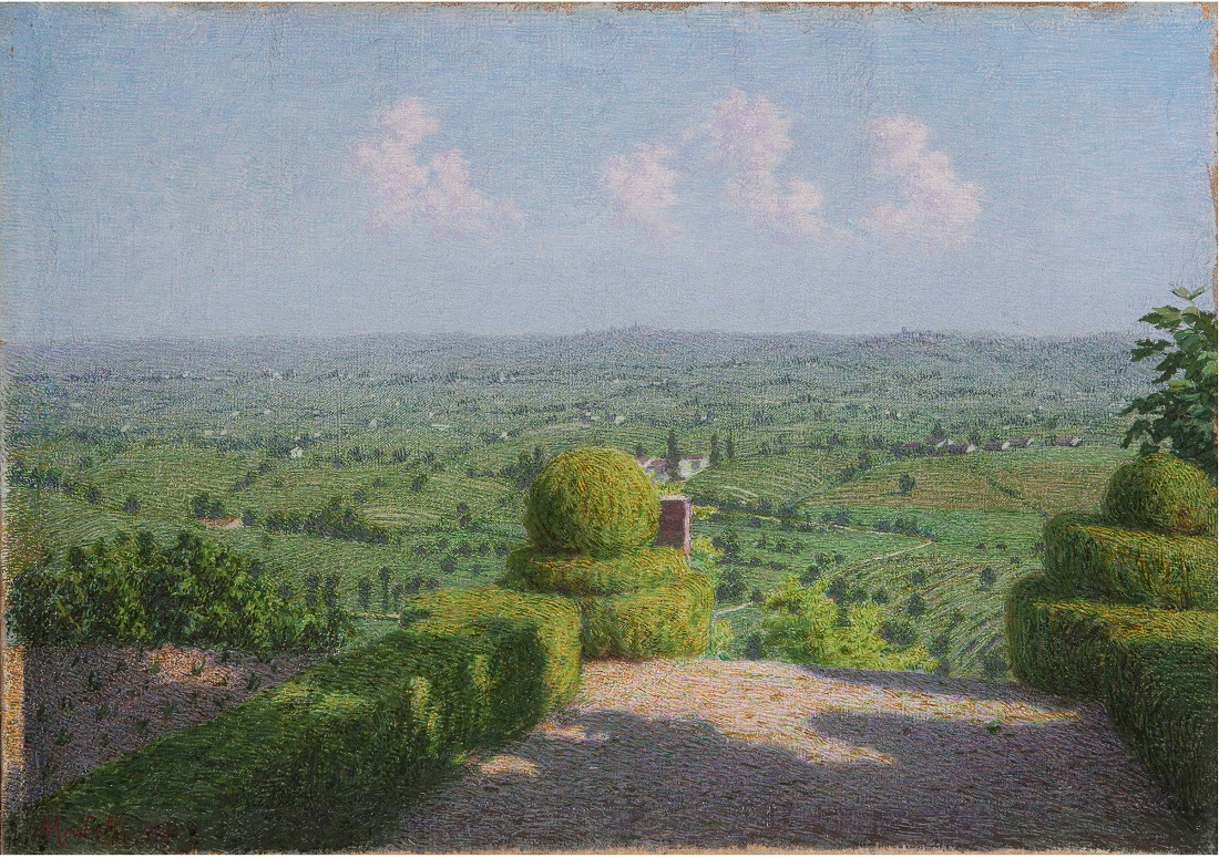 Angelo Morbelli, Colline del Monferrato, olio su tela 40x56,5 cm