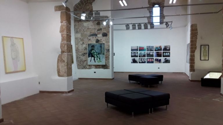 Pietro Sedda. L'opera al nero. Exhibition view at Pinacoteca Comunale Carlo Contini, Oristano 2018