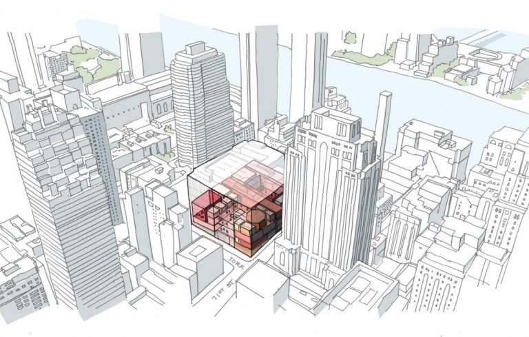 Sotheby's NY, Aerial Sketch. Credit OMA New York