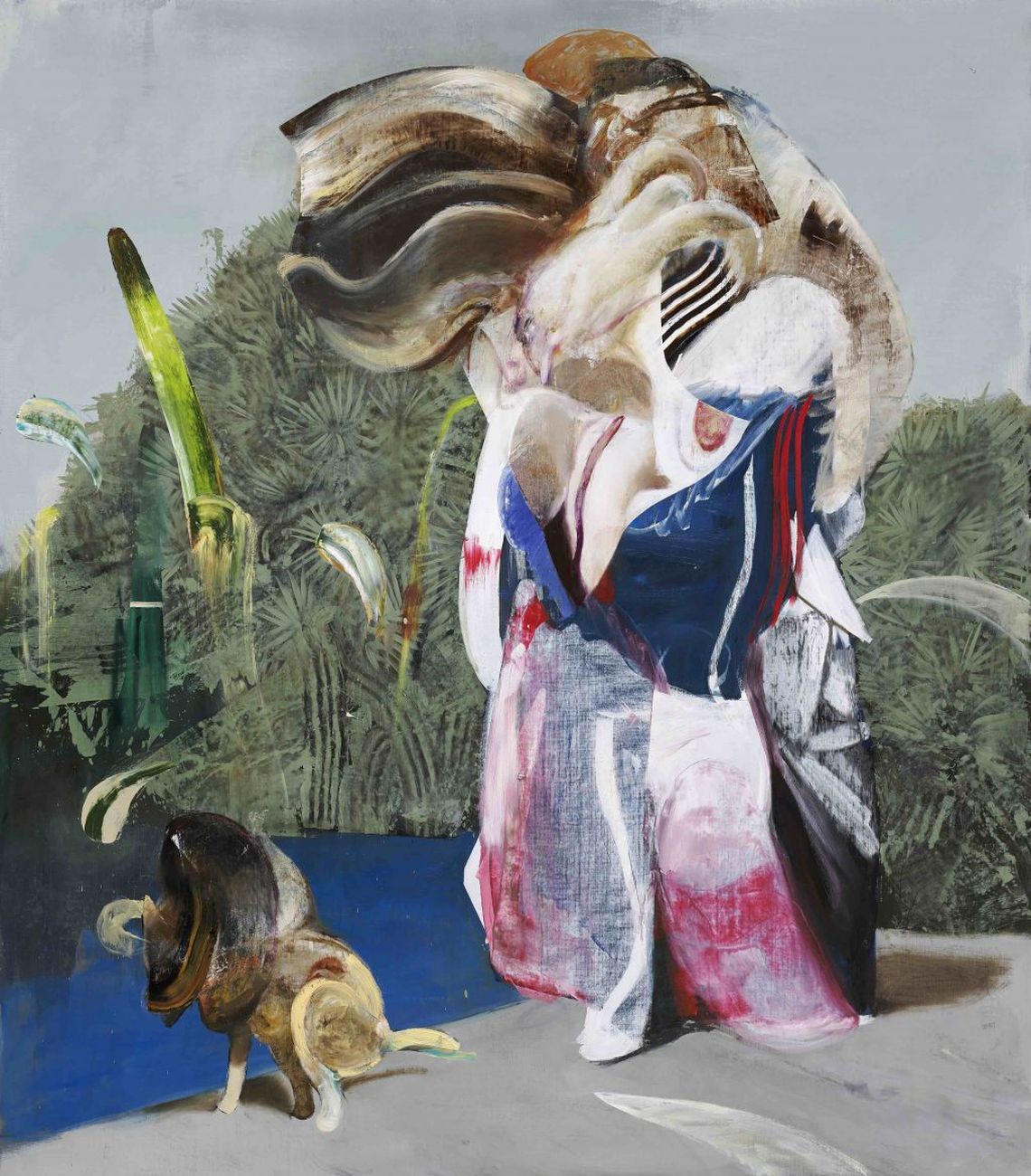 Adrian Ghenie, Figure with Dog, 2019. Courtesy Galerie Thaddaeus Ropac, London Paris Salzburg © Adrian Ghenie