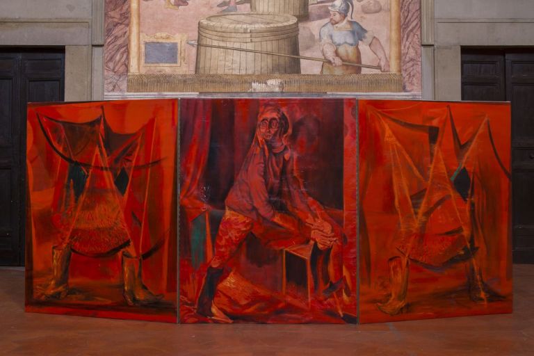 Alessandro Scarabello, Opera Rubra, 2019, installation view at Palazzo della Corgna, courtesy The Gallery Apart, photo Marco De Rosa