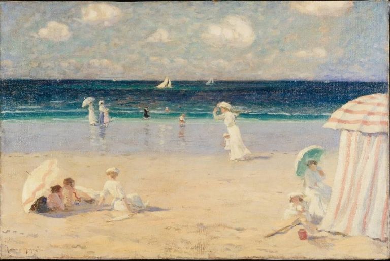 Clarence Gagnon, Summer Breeze at Dinard, 1907 © Musée national des beaux arts du Québec Photo MNBAQ, Jean Guy Kérouac