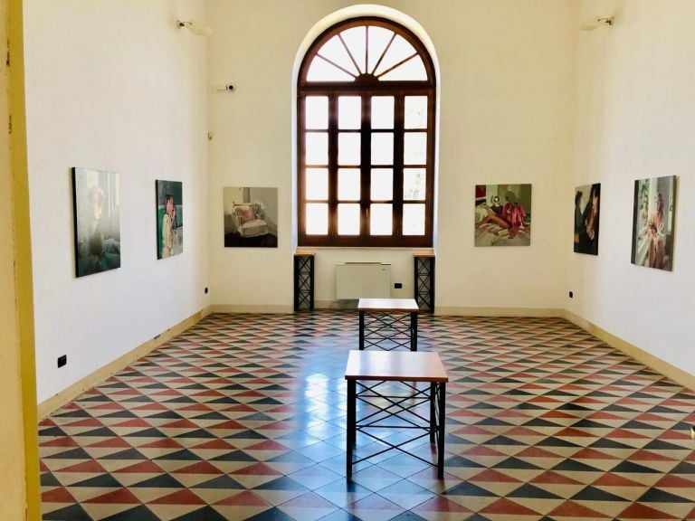 Evita Andujar. Camera picta. Installation view at Museo Pietro Cavoti, Galatina 2019