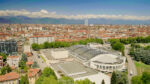 Torino Esposizioni, Halls B and C, aerial view, present state. Copyright Notice: Courtesy Politecnico di Torino and Laboratorio di Geomatica per i Beni Culturali – Polito – Courtesy The J. Paul Getty Trust