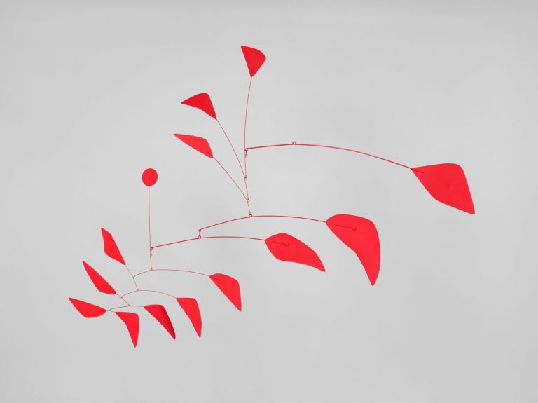 Alexander Calder, Big Red, 1959, sheet metal, steel wire, and paint, 74" x 114 1/5", Whitney Museum of American Art, New York © Calder Foundation, New York / ADAGP, Paris