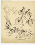 Gita in bicicletta s.d. (1947) mm.279x220; inchiostro su carta avorio a grana fine filigrana Otto 5478 Parma, CSAC, inv. A000129S (CAT. RAG. OPERE SU CARTA, I, n.47 DF 3) Copyright: CSAC, Parma