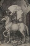 Albrecht Dürer, Stallone e cavaliera, incisione a bulino, 161x105 mm. Collezione Remondini