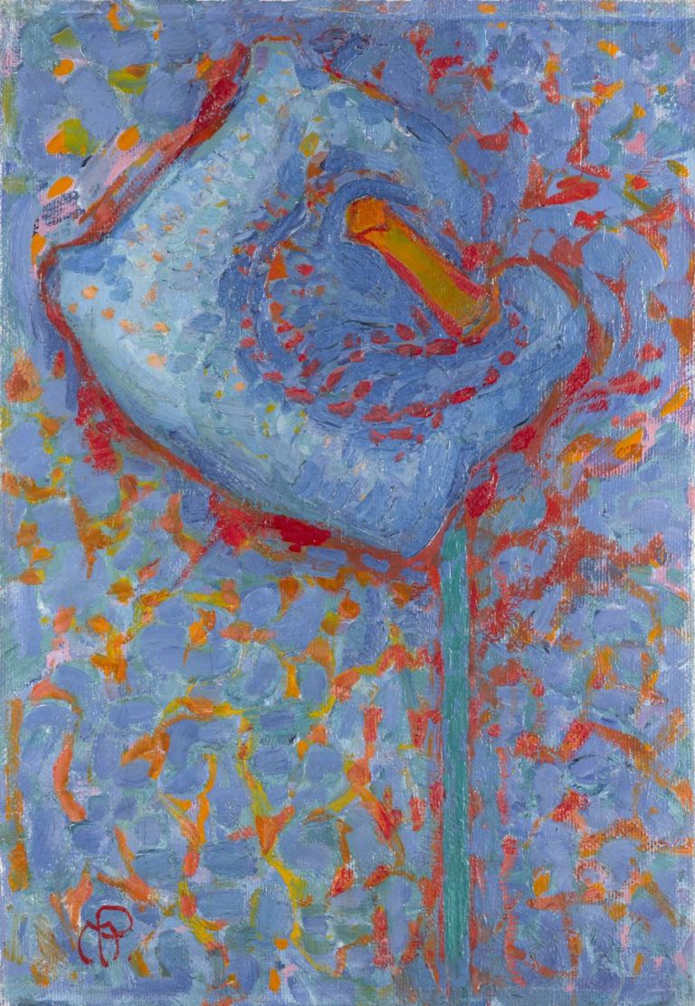 Piet Mondrian, Arum – fiore blu, 1908-09 © Kunstmuseum Den Haag, L’Aja