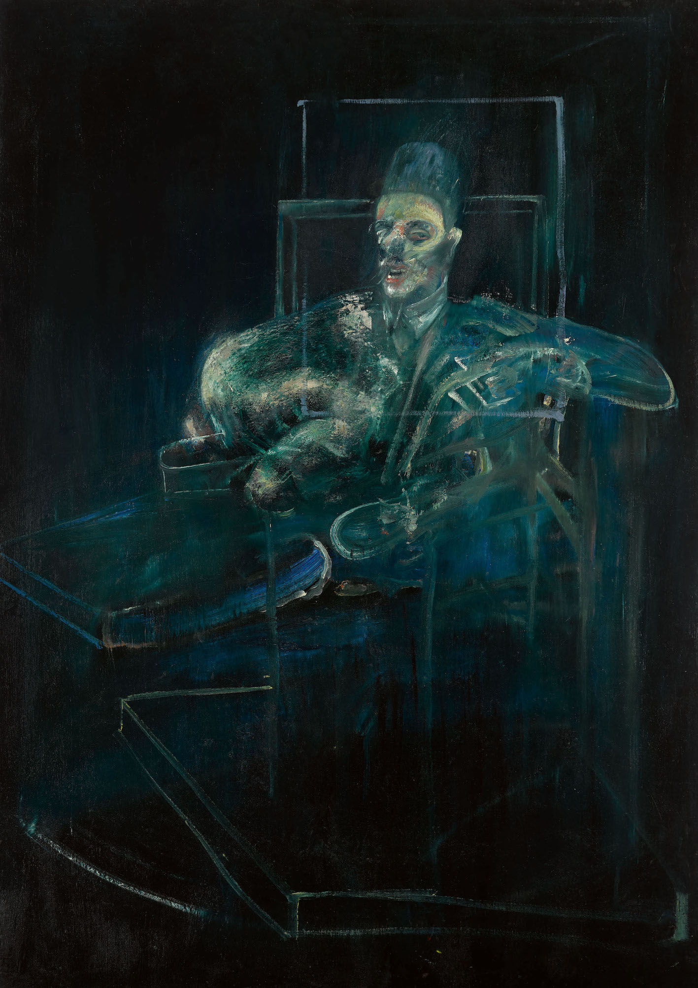 Property from the Brooklyn Museum, Sold to Support Museum Collections Francis Bacon Pope Oil on canvas 77⅛ by 55⅞ in. 195.9 by 141.9 cm. Executed circa 1958. Estimate $6:8 million. Courtesy Sotheby’s
