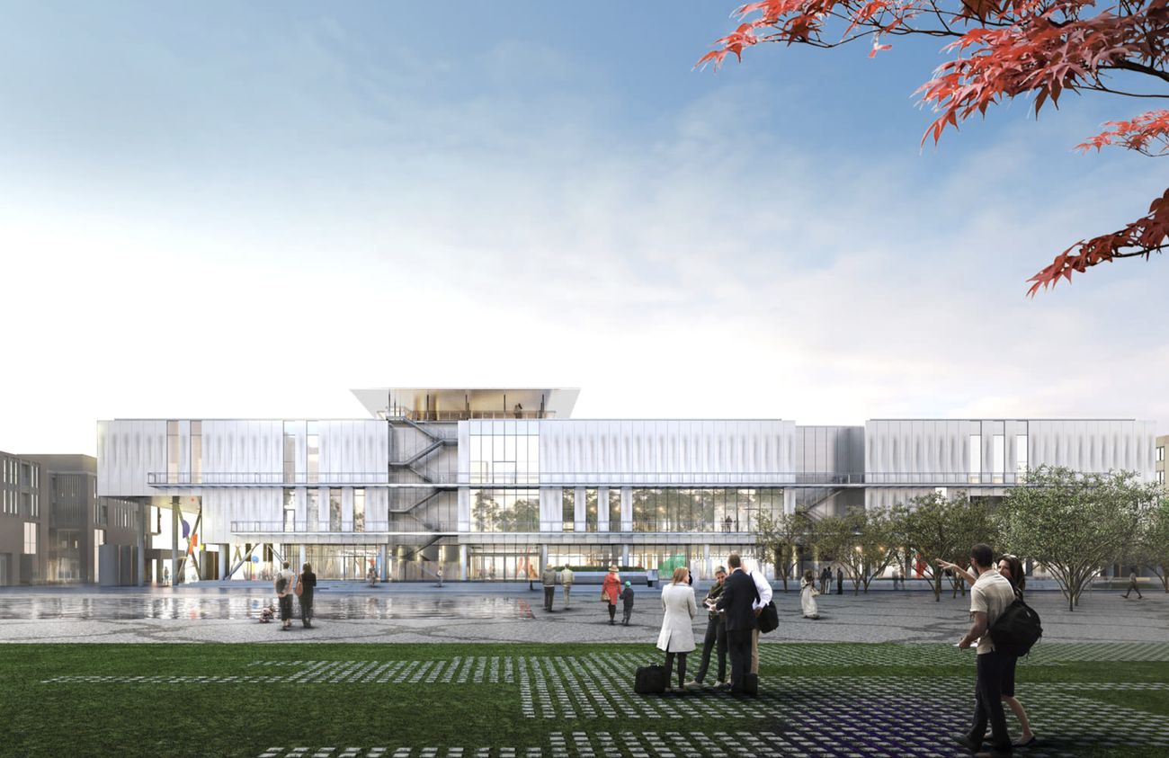 Istanbul Modern, vista render dal Bosforo, Renzo Piano Building Workshop in collaboration with Arup Istanbul © RPBW