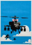Banksy, Happy Choppers, 2003 screenprint on paper, 70 x 50 cm courtesy Artrust
