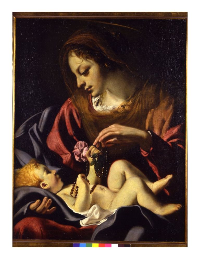 Guido Cagnacci, Madonna col Bambino, 1622 circa, olio su tela. Collezione Koelliker