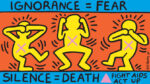 Keith Haring Ignorance = Fear, 1989 Offset-lithograph on paper, 61,1 x 109,1 cm Collection Noirmontartproduction, Paris © Keith Haring Foundation