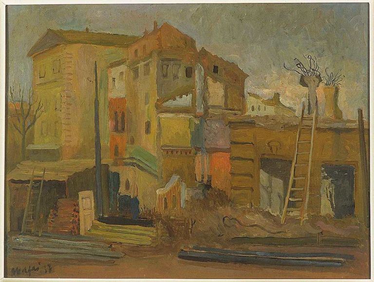 Mario Mafai, Demolizioni, 1937. Collezione civica dono Alberto Della Ragione