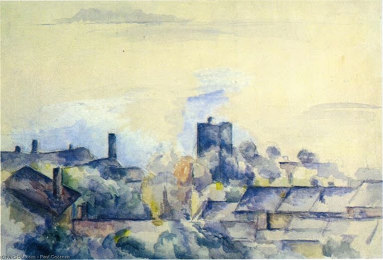 Paul Cézanne, Tetti all’Estaque, 1876 82. Matita, acquerello e gouache. Rotterdam, Museum Boijmans Van Beuningen