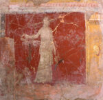 Affresco parietale con figura femminile Stabia, villa Arianna, I secolo d.C. © Ministero per i beni e le attività culturali e per il turismo / Parco Archeologico di Pompei