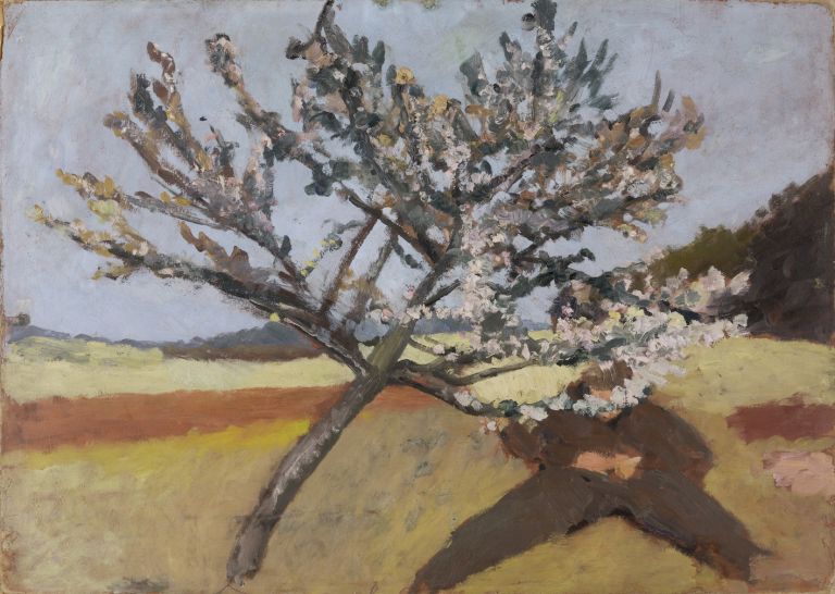 Paula Modersohn-Becker (1876–1907) Man lying beneath a Blossoming Tree, 1903 Oil on cardboard, 52,0 x 74,0 cm Städel Museum, Frankfurt am Main CC BY-SA 4.0 Städel Museum, Frankfurt am Main