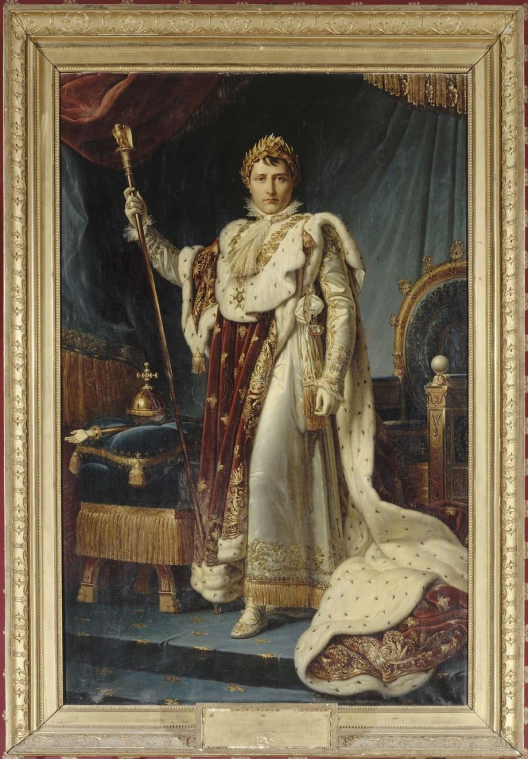 © Reunion des Musees Nationaux – Grand Palais. François Gérard, Napoleone con gli abiti dell’incoronazione, olio su tela, 1805 (Ajaccio, Palais Fesch-Musée des Beaux-Arts)