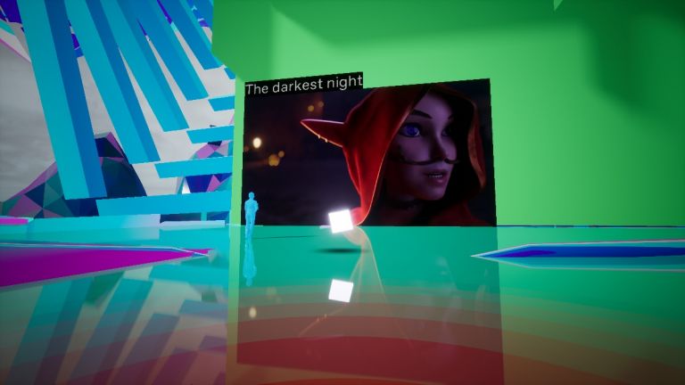 Guardando il corto di animazione The Darkest Night negli spazi virtuali
