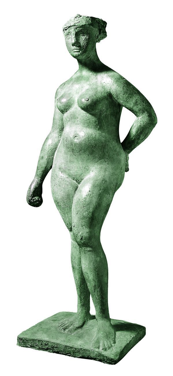Marino Marini, Pomona, 1945, bronzo, cm 162x66x55. Collezione Farnesina
