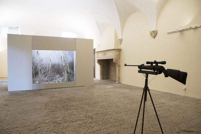 Paola Pasquaretta, Diorama, 2019. Installation view at Galleria Nazionale delle Marche, Palazzo Ducale, Urbino