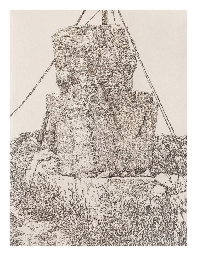 Elisabeth Scherffig, Senza titolo, 2017, pastello su carta Arches, 90 x 70 cm