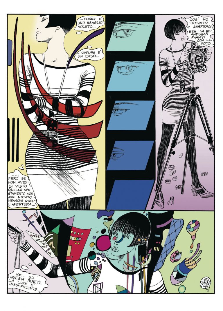 Tavola tratta dalla storia "Il falso Kandinsky" del 1991, colorata da Archivio Crepax