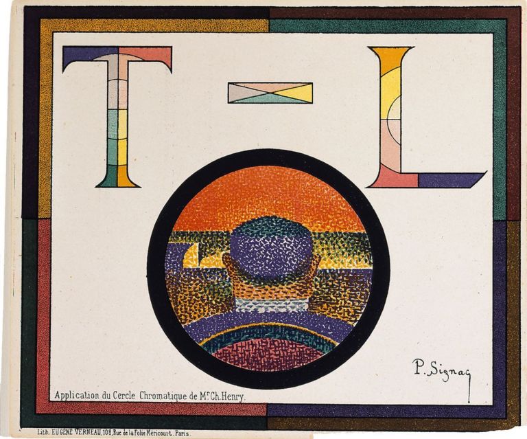 Paul Signac, Application du cercle chromatique de M. Charles Henry (Programme du Théâtre Libre), 1888. Collezione privata